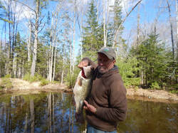 Tom Seymour displays his large mouth bass